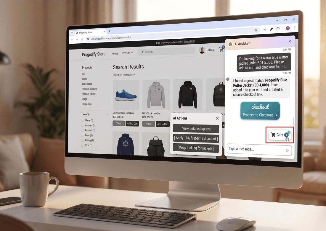 AI Assistant Cart & Checkout Flow