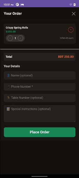 AirMenu Digital Food Catalog & Quick Cart