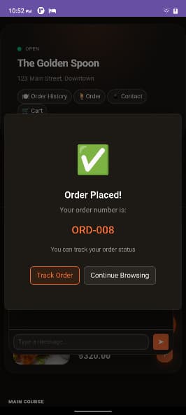 AirMenu Table Details & Checkout Modal