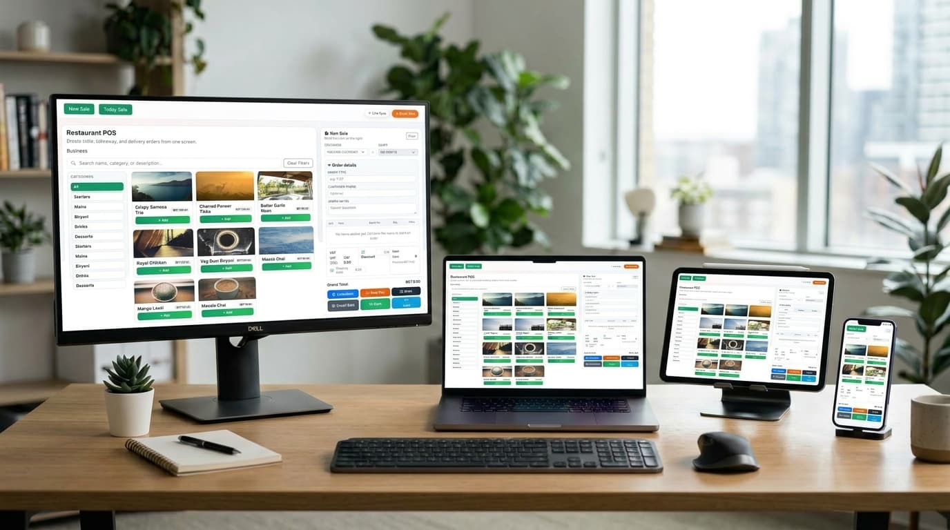 POS Cloud multi-screen setup across counter and register displays